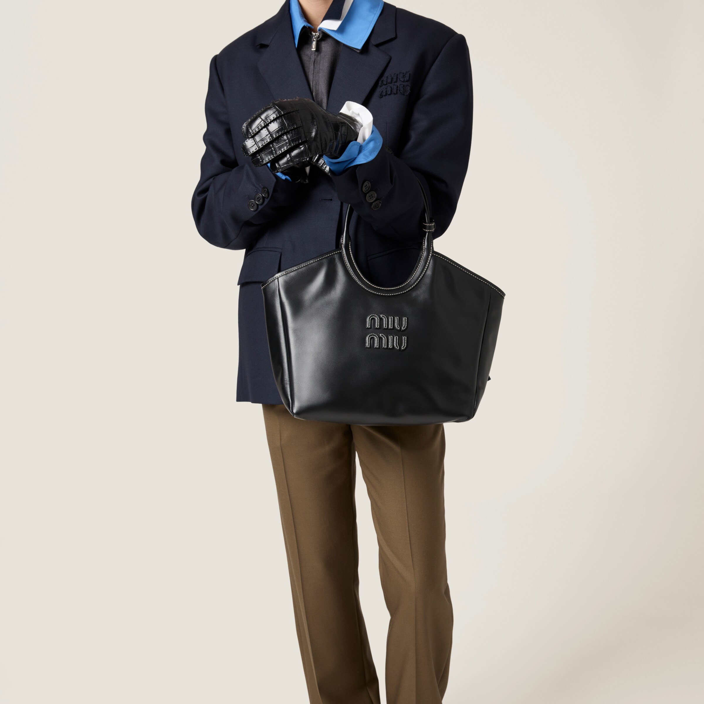 Black Ivy Leather Bag | Miu Miu Black Ivy Leather Bag | Miu Miu
