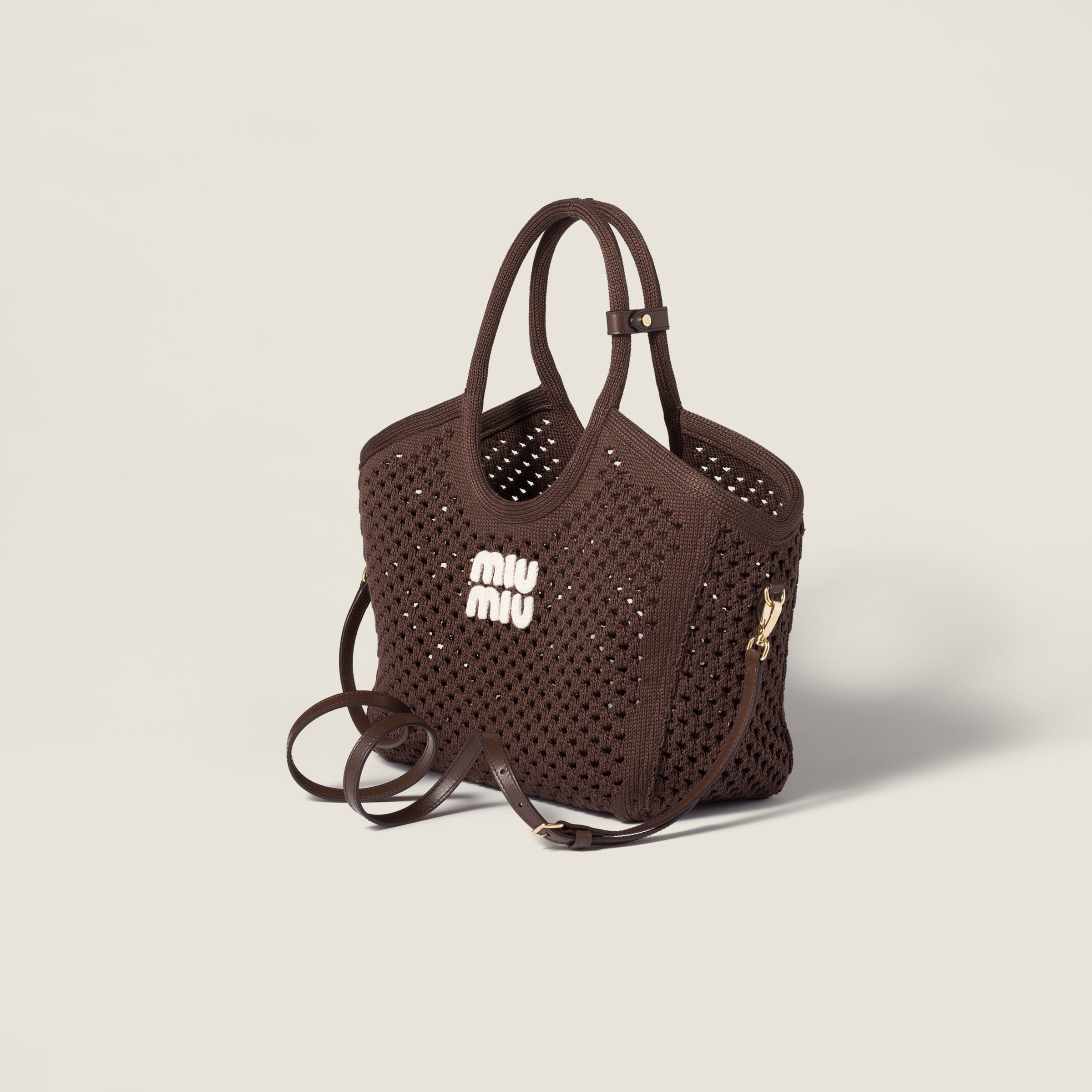 Miu Miu Ivy Cotton Mesh Tote Bag