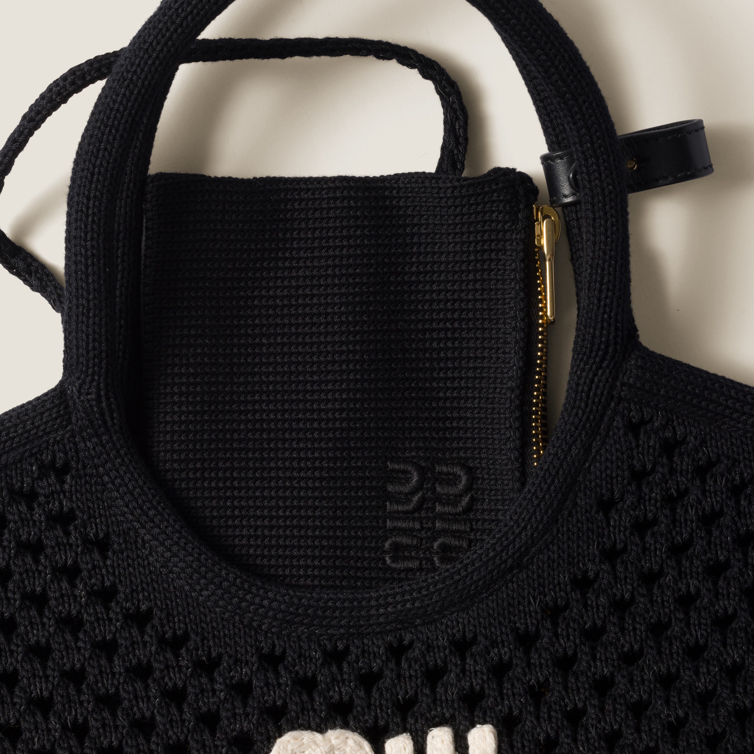 Miu Miu Ivy Cotton Mesh Tote Bag
