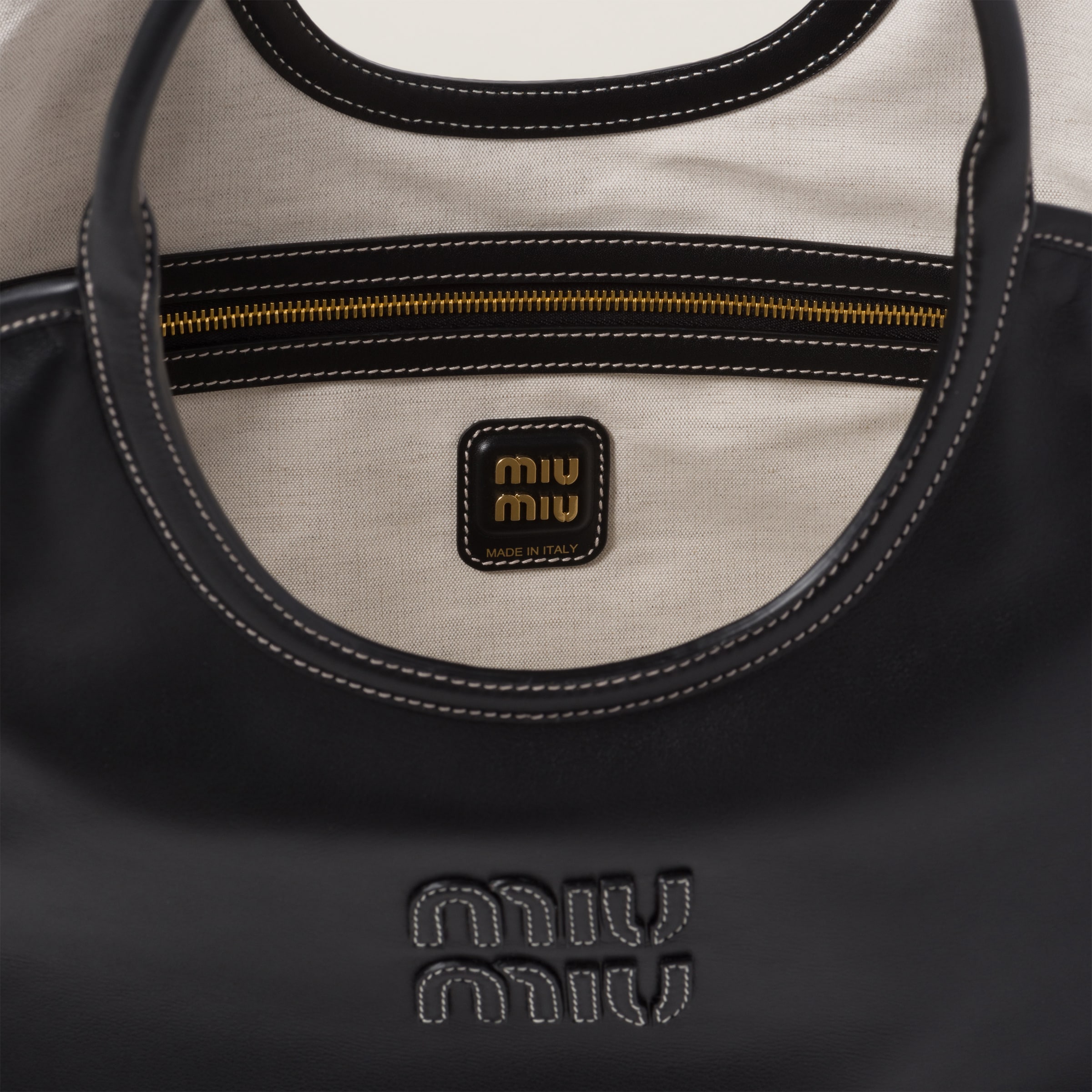 Black Ivy Leather Bag | Miu Miu Black Ivy Leather Bag | Miu Miu