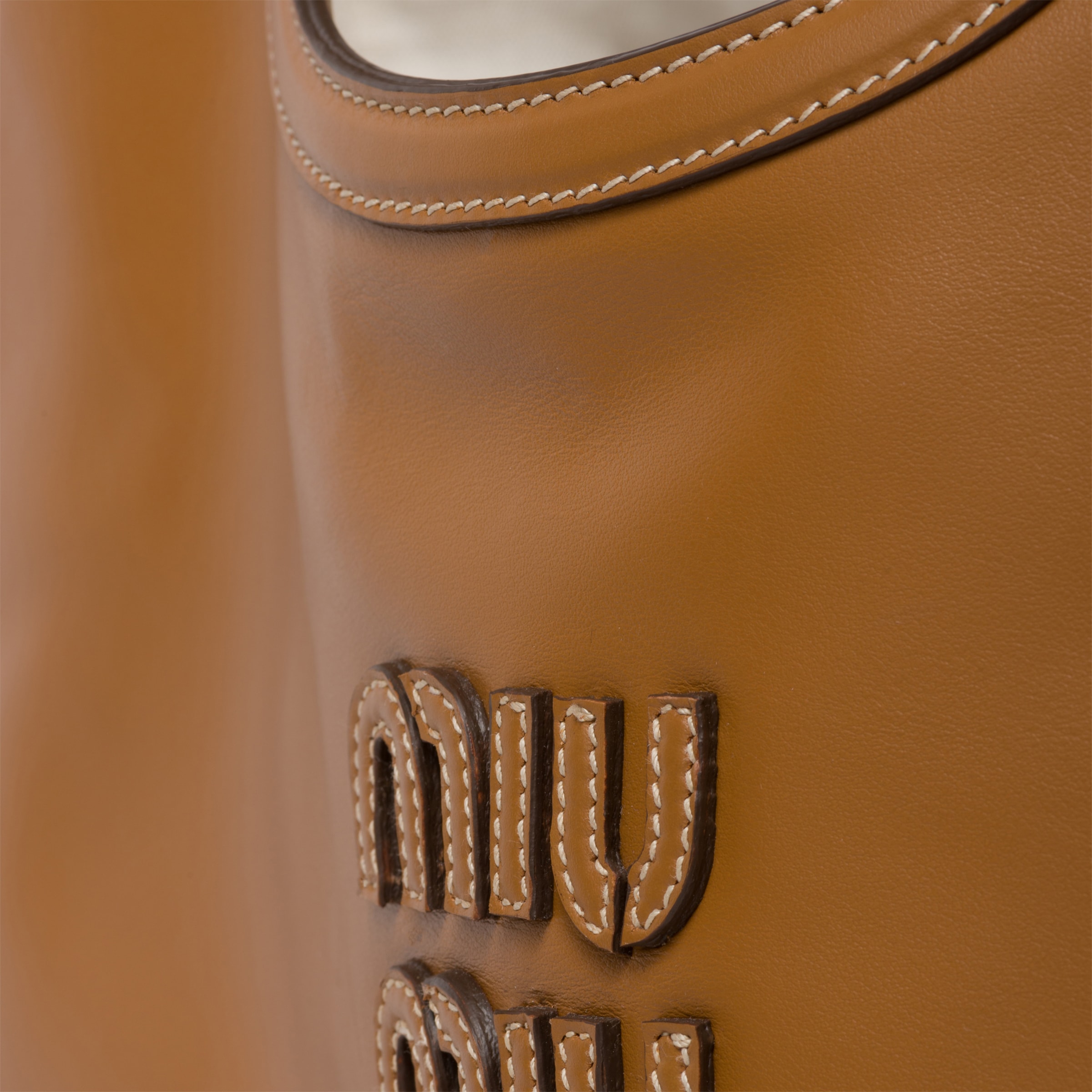 Cognac Ivy Leather Bag | Miu Miu