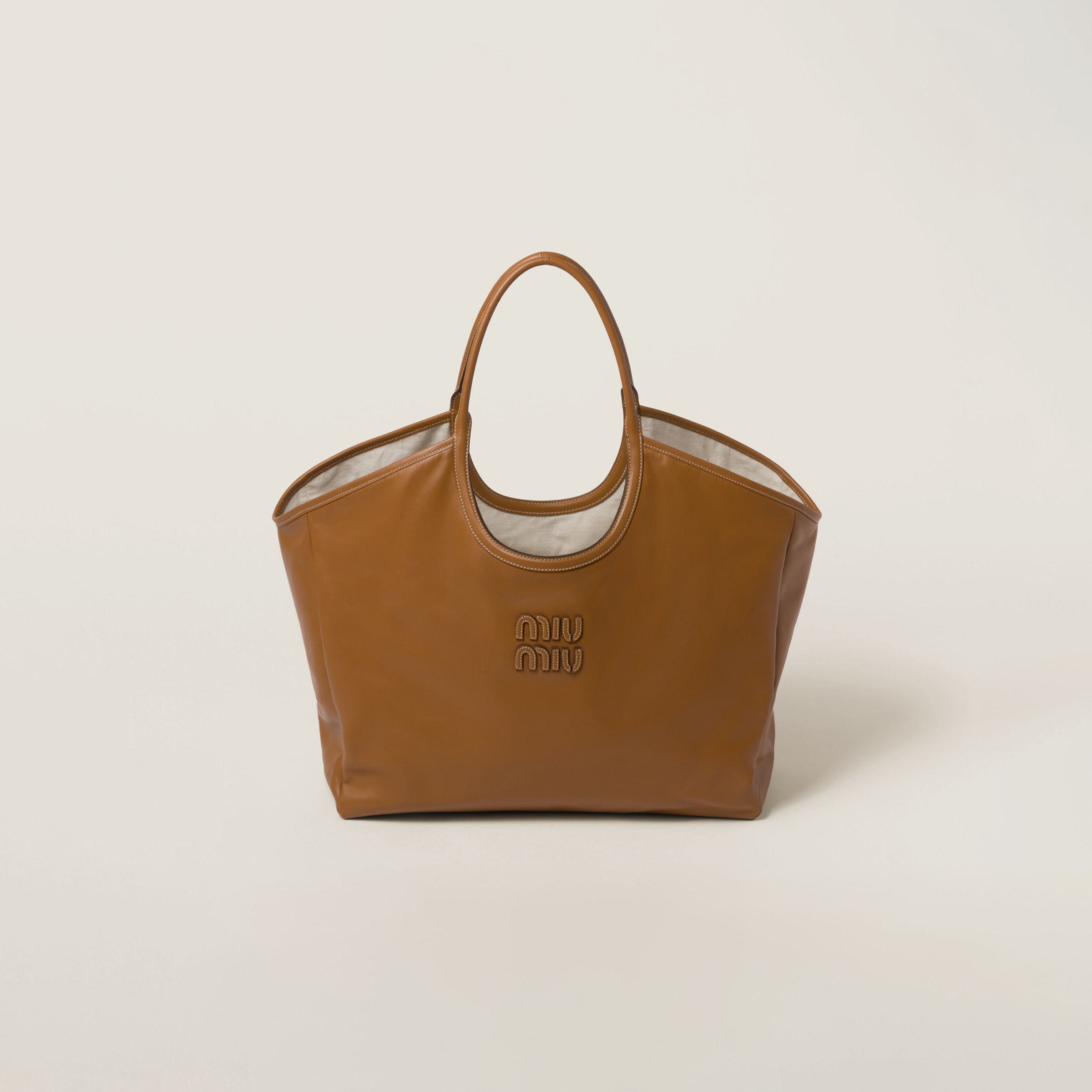 Miu miu leather tote bag clearance
