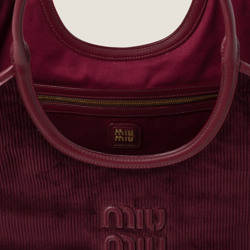 Cabas IVY en velours côtelé