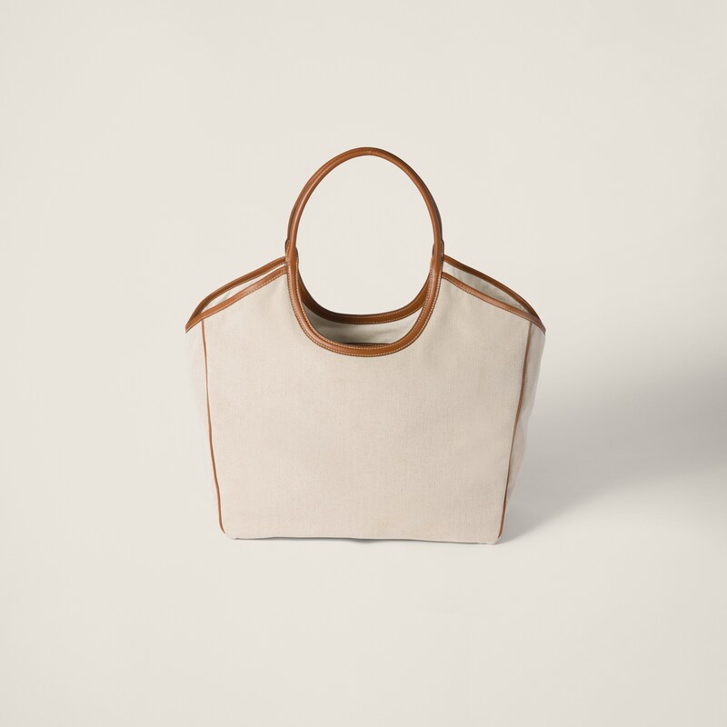 IVY canvas and leather tote bag