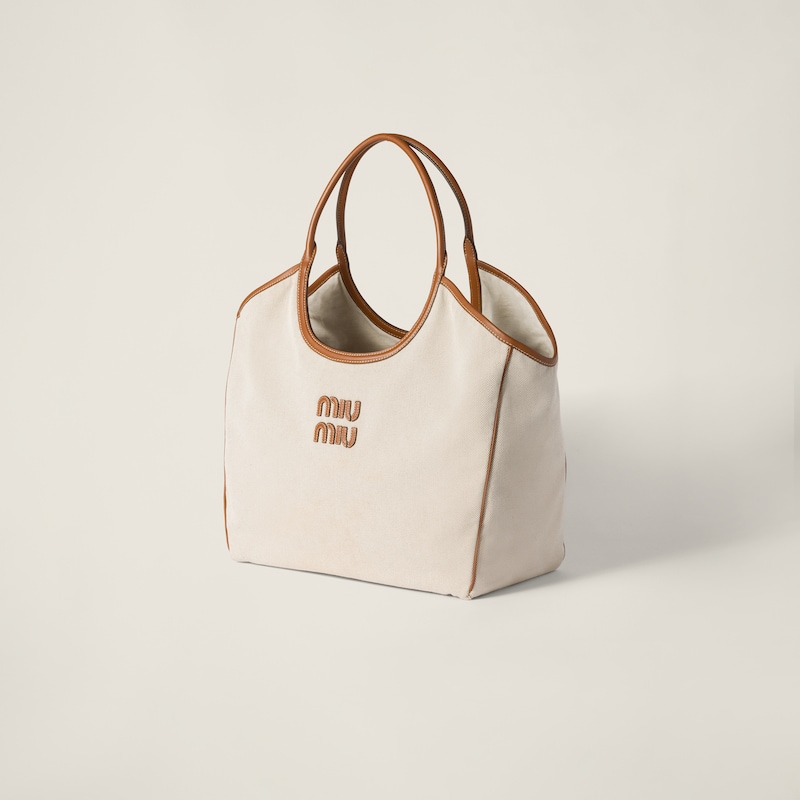 IVY canvas and leather tote bag