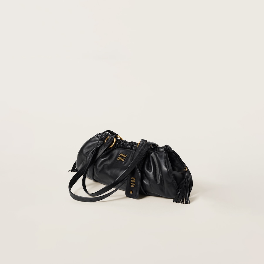 MIUMIU 26S JOIE HAND BAG 22 IN WHITE SHINY LAMBSKIN GOLD HARDWARE main image 1