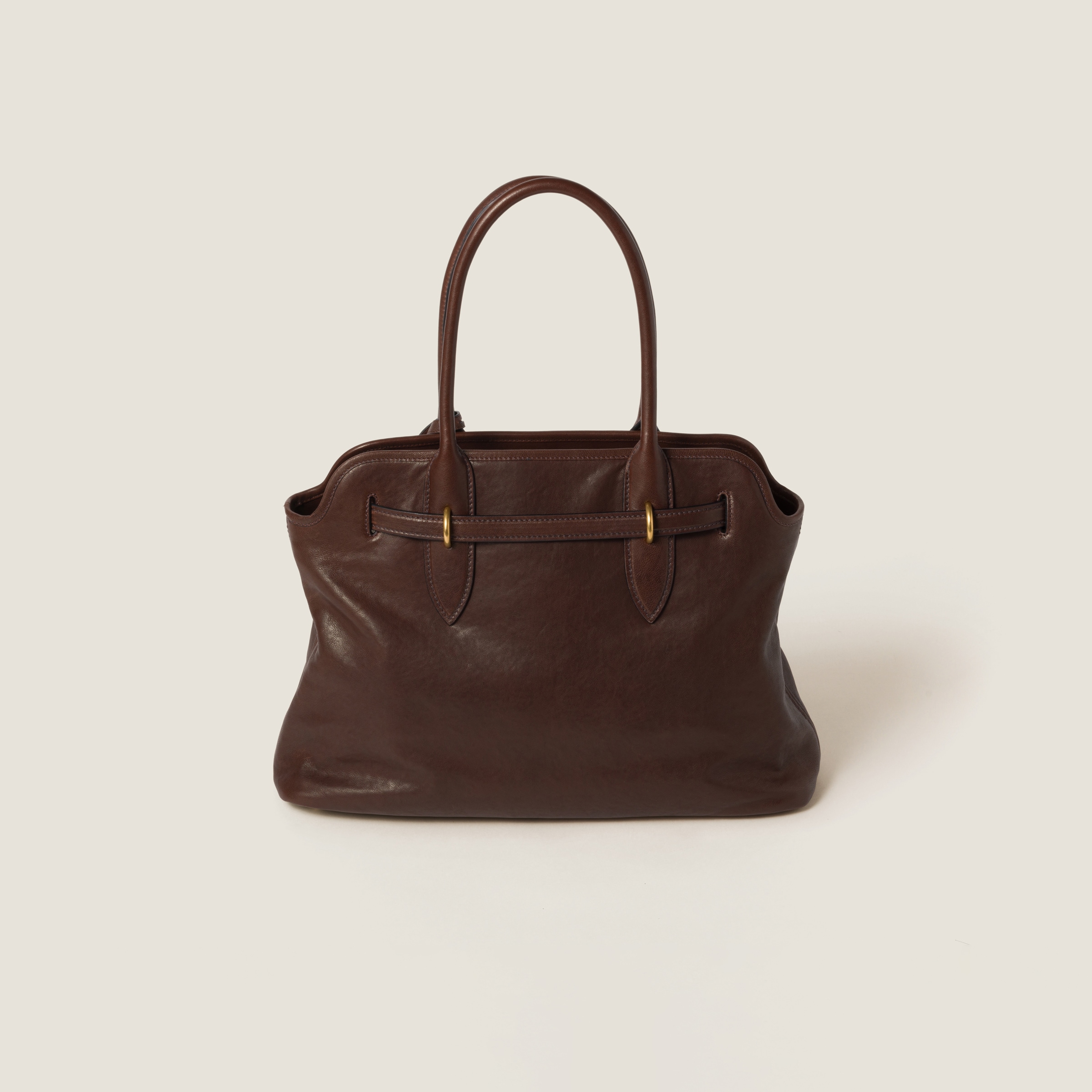 ブラウン アバンチュール ナッパレザー バッグ | Miu Miu