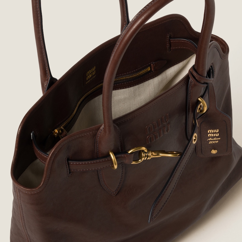 Sac Aventure en cuir nappa