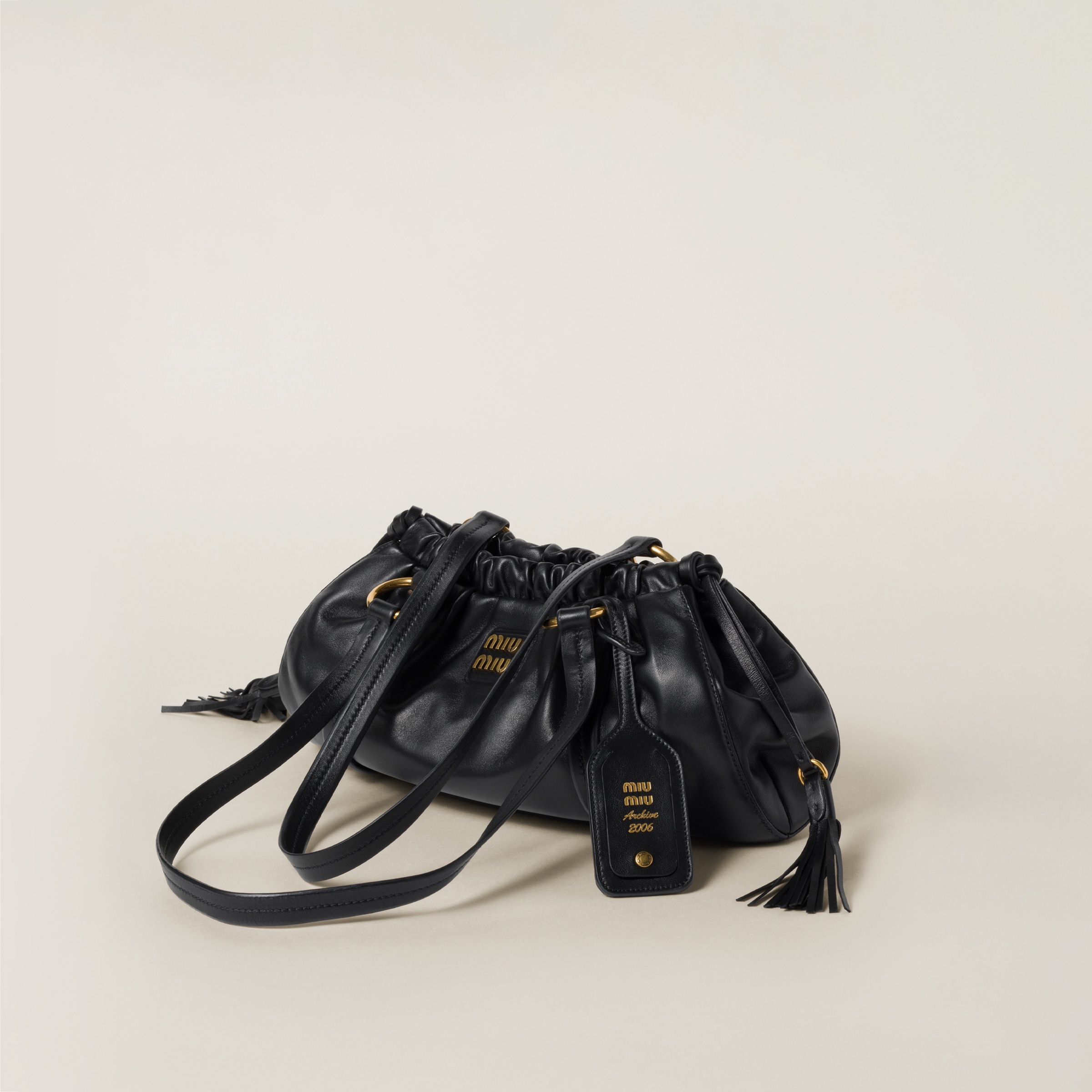 ブラック ジョワ ナッパレザー バッグ | Miu Miu