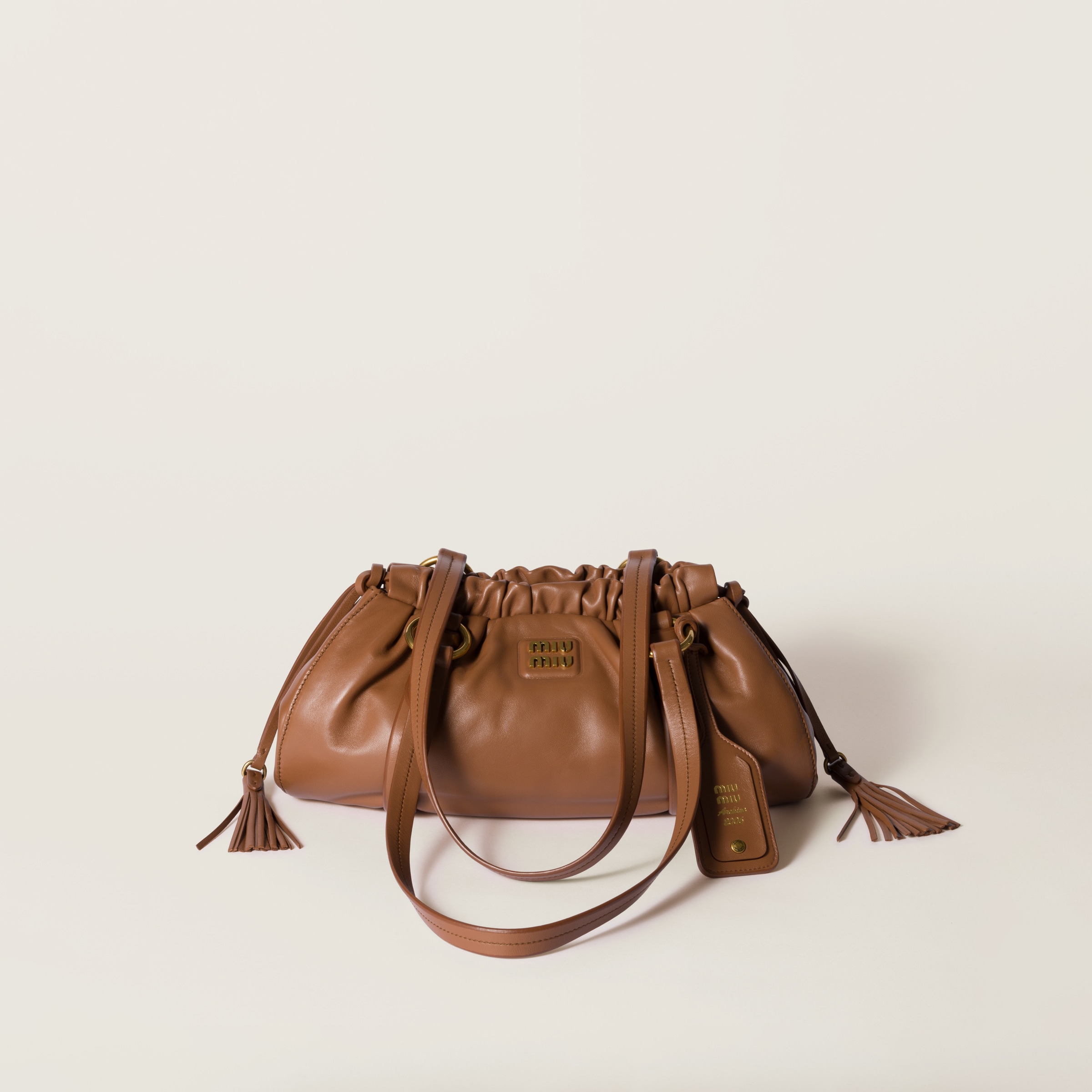 【新作】MIUMIU コニャックナッパレザー ミニジョアバッグ コニャック ジョワ ナッパレザー バッグ | Miu Miu