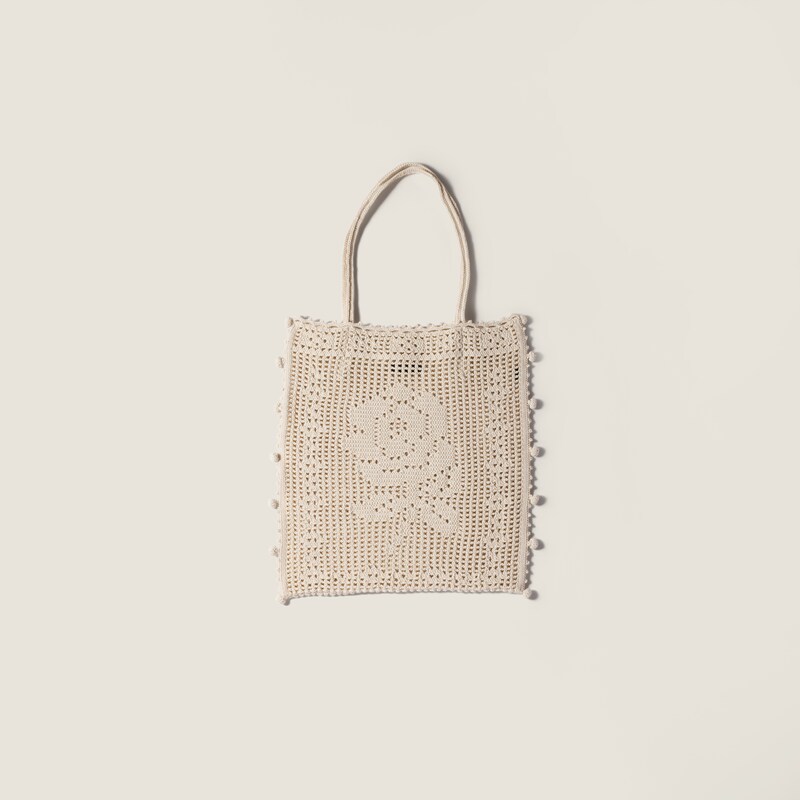 Cotton crochet tote bag