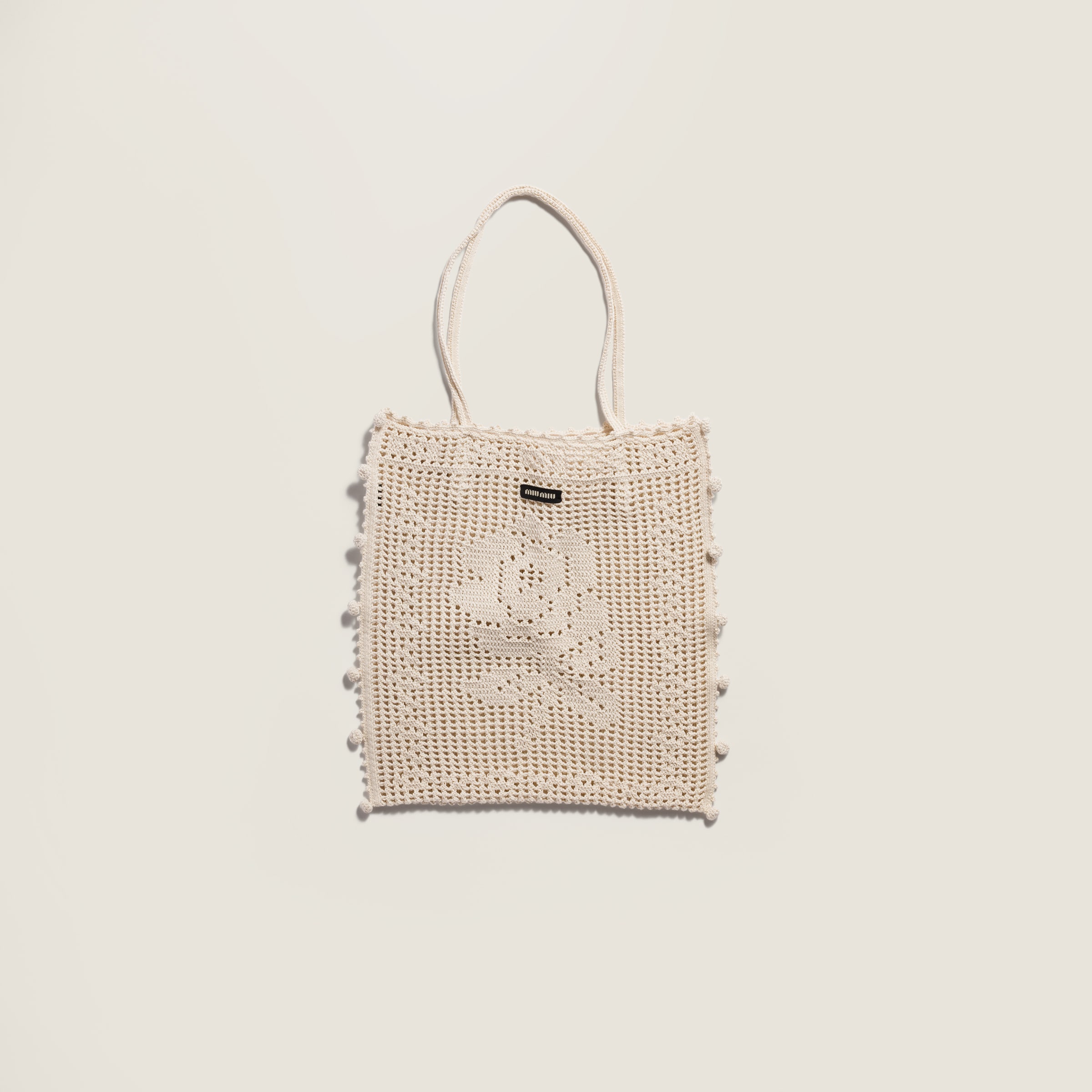 Cotton crochet tote bag from Miu Miu - $2,150