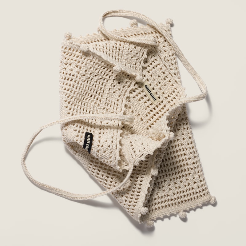 Cotton crochet tote bag