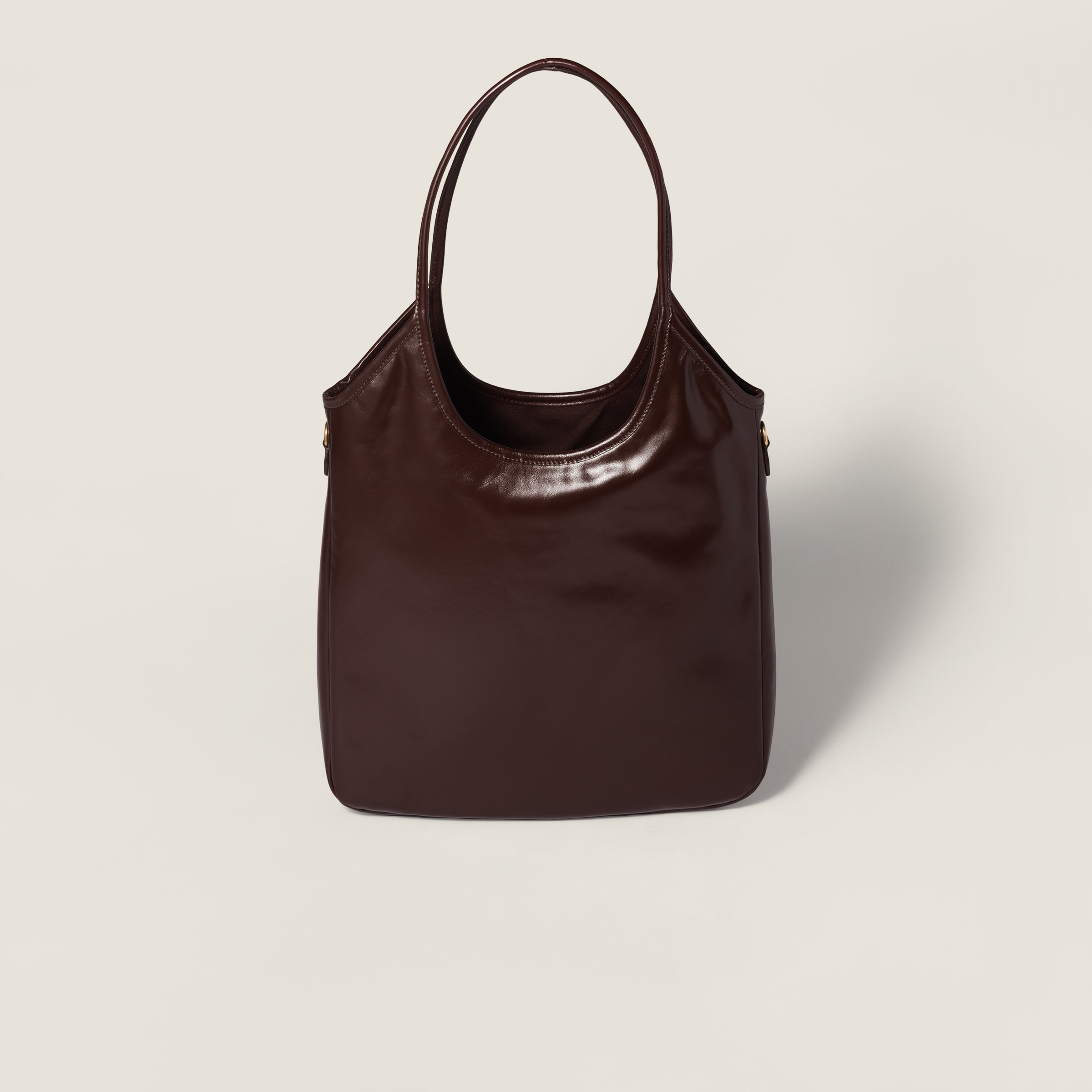 Miu Miu Ivy Leather Bag In Brown