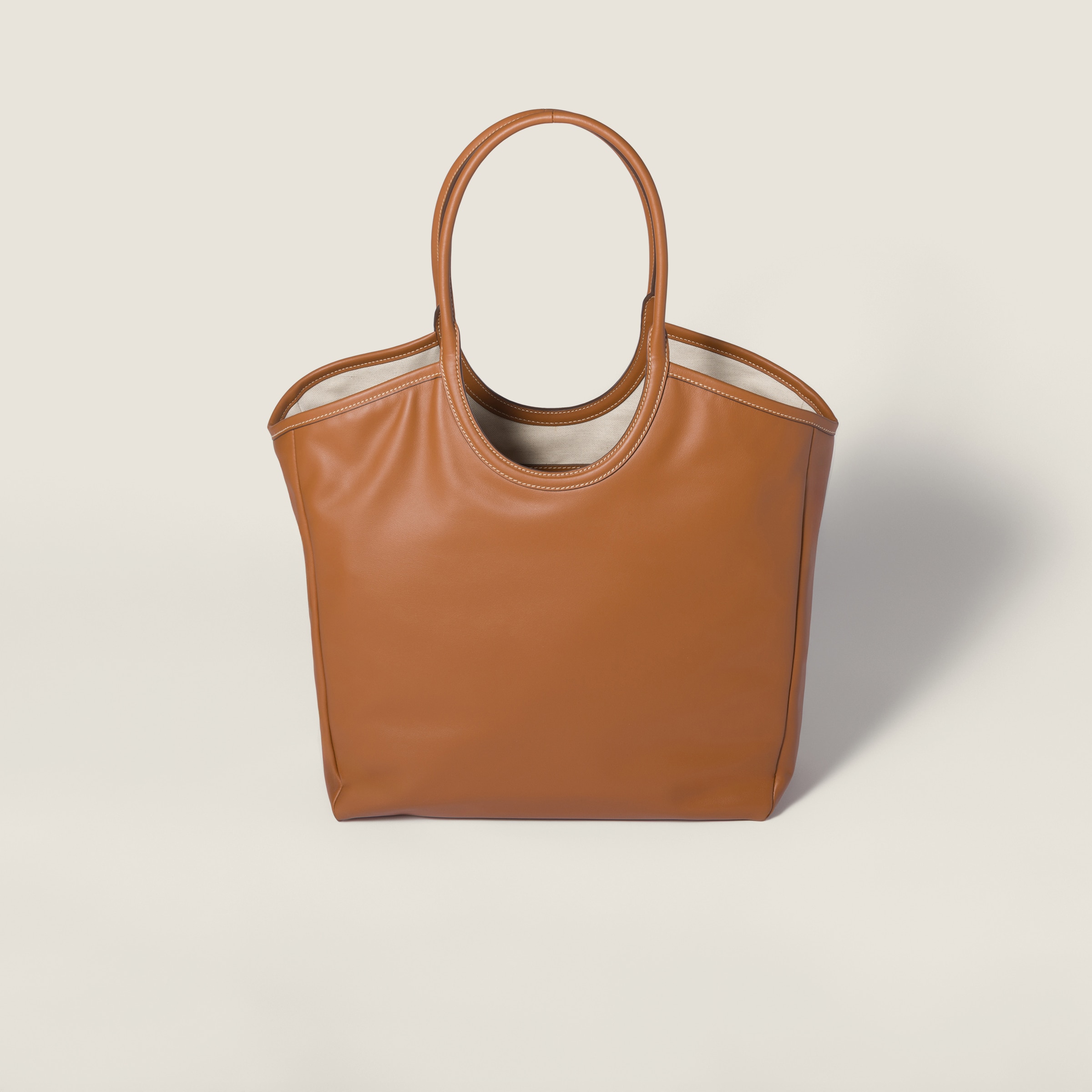 Cognac Ivy Leather Bag | Miu Miu