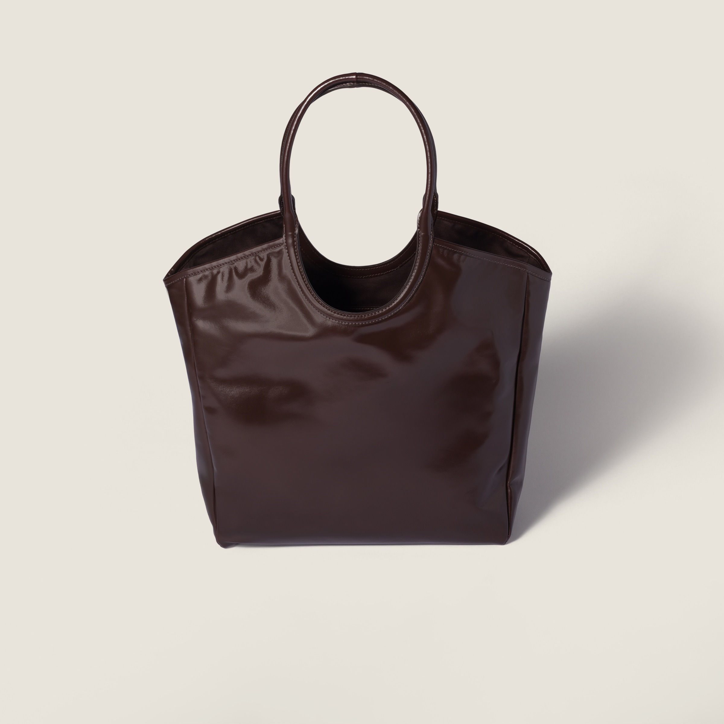 Miu Miu Ivy Leather Bag In Brown