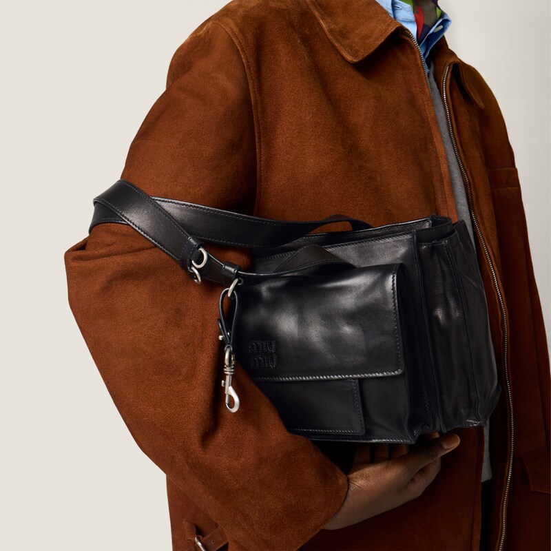 Utilitaire nappa leather shopping bag