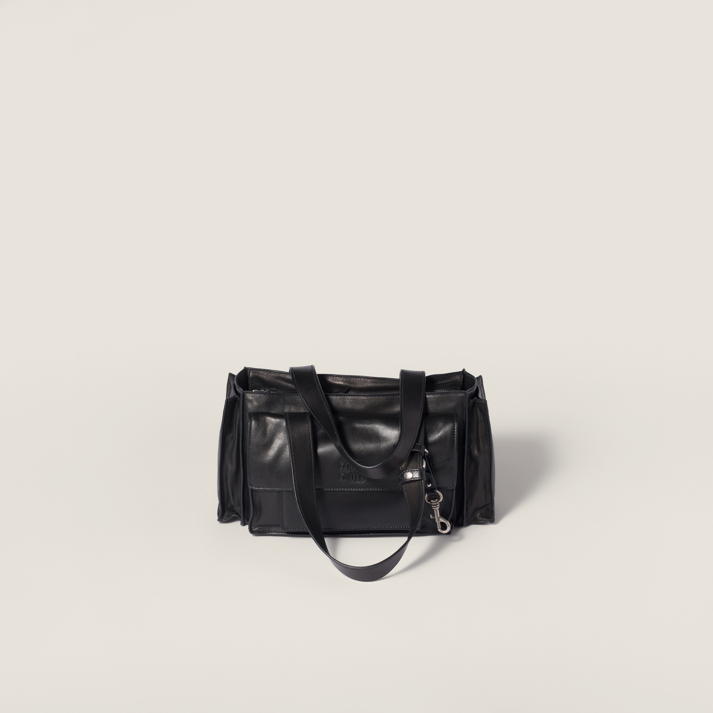 Utilitaire nappa leather shopping bag