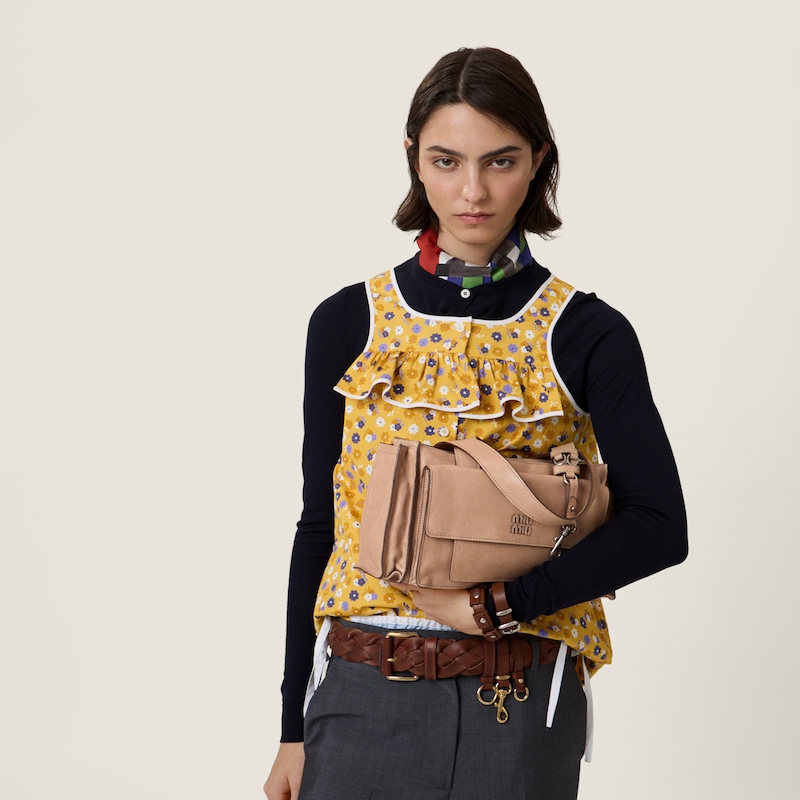 Utilitaire nappa leather shopping bag