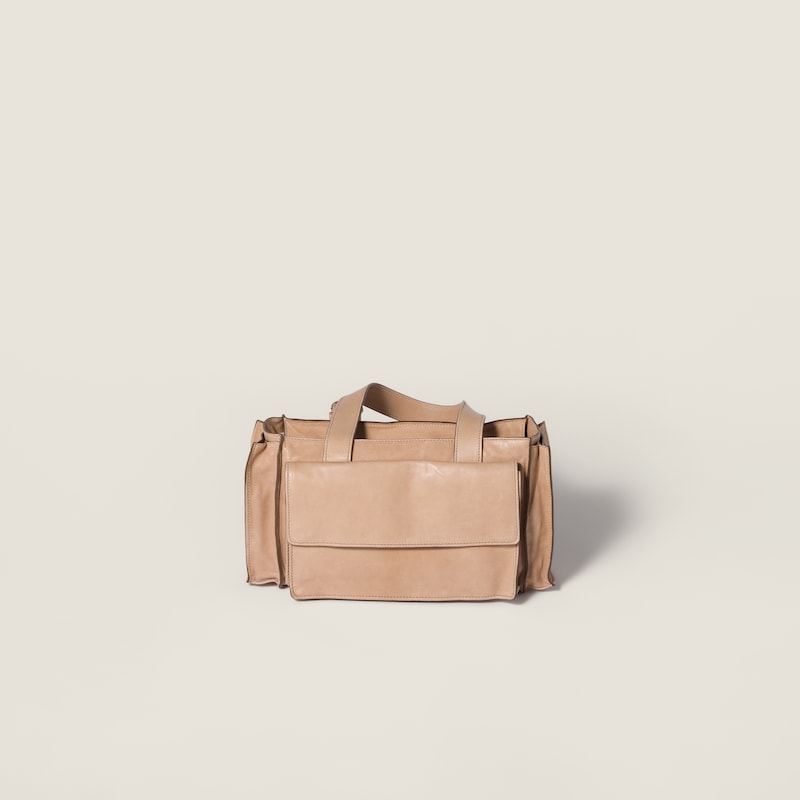 Utilitaire nappa leather shopping bag