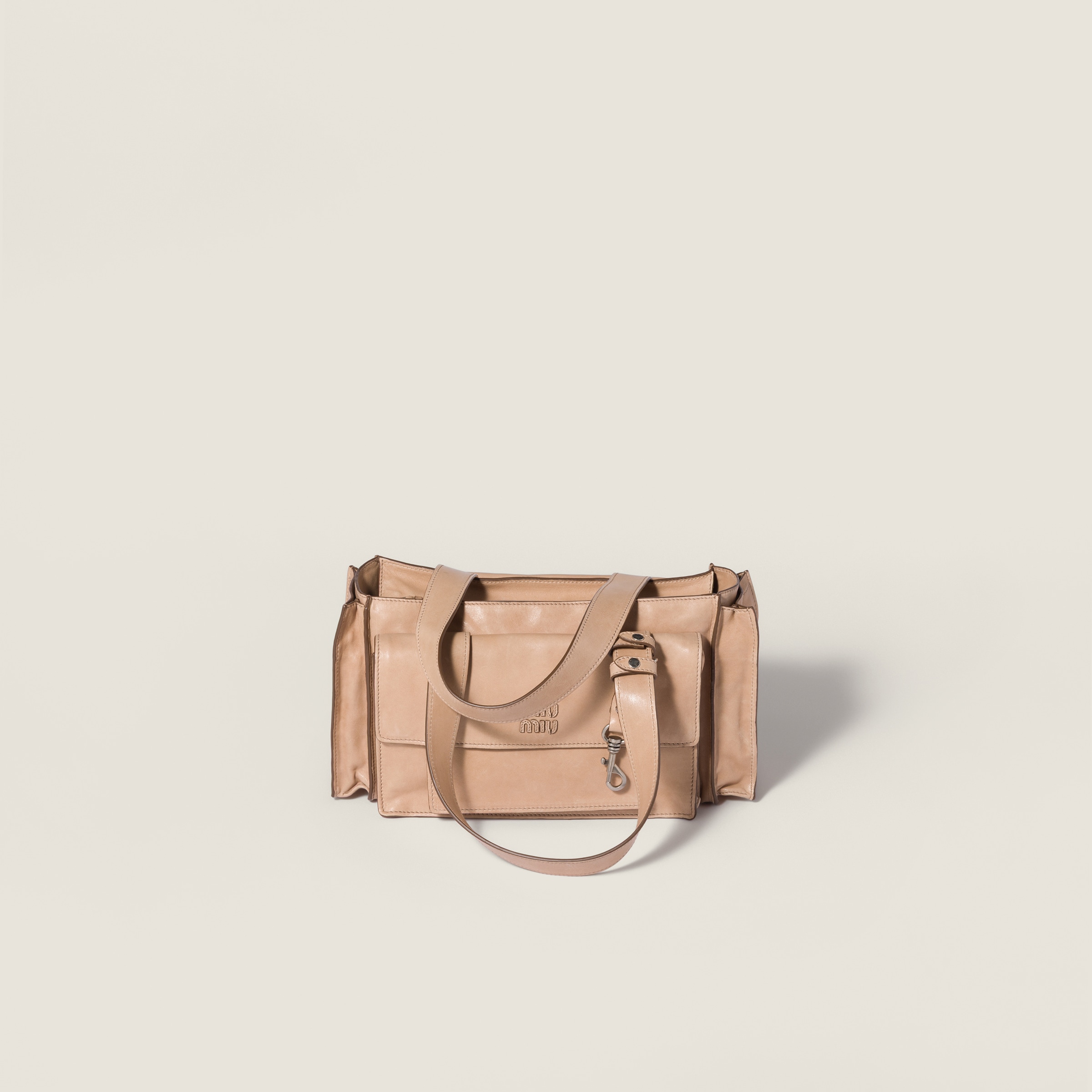 Utilitaire nappa leather shopping bag