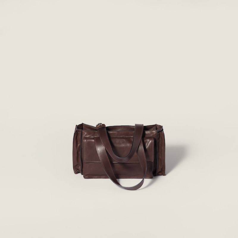 Utilitaire nappa leather top-handle bag
