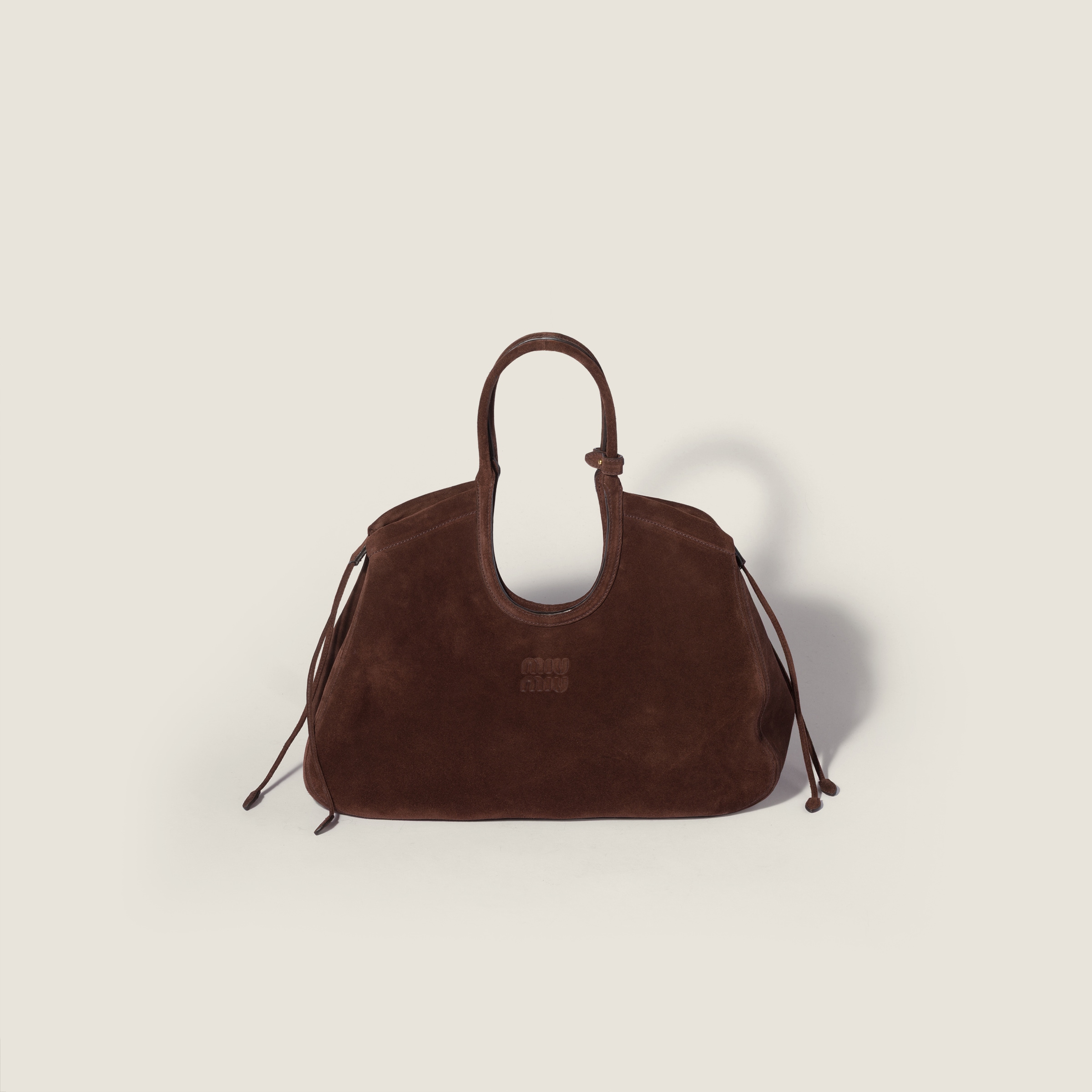 Ivy suede tote bag by Miu Miu
