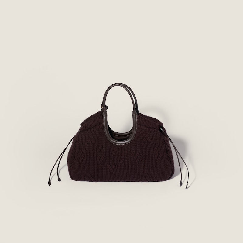 Ivy wool and leather tote bag