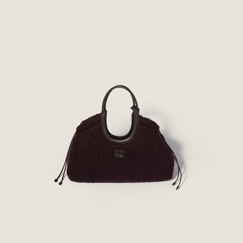 Ivy wool and leather tote bag
