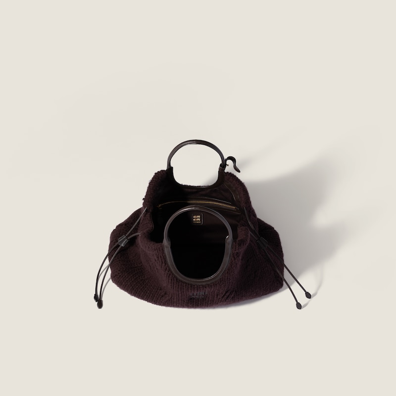 Ivy wool and leather tote bag