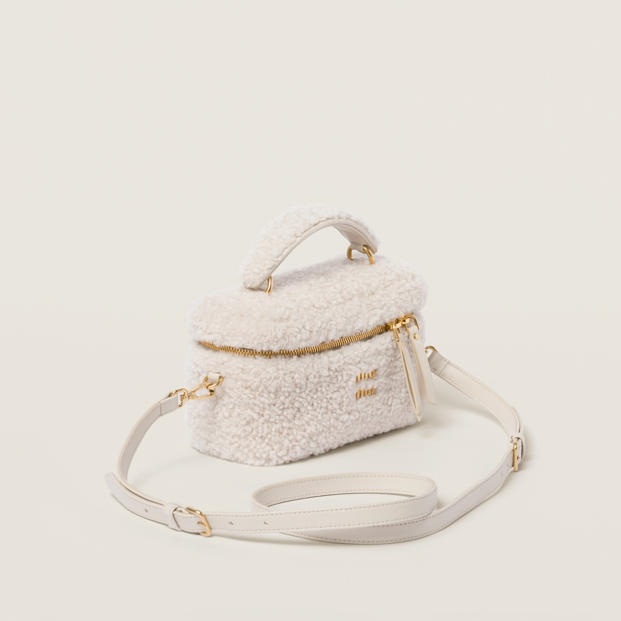 Miu miu shearling bag deals