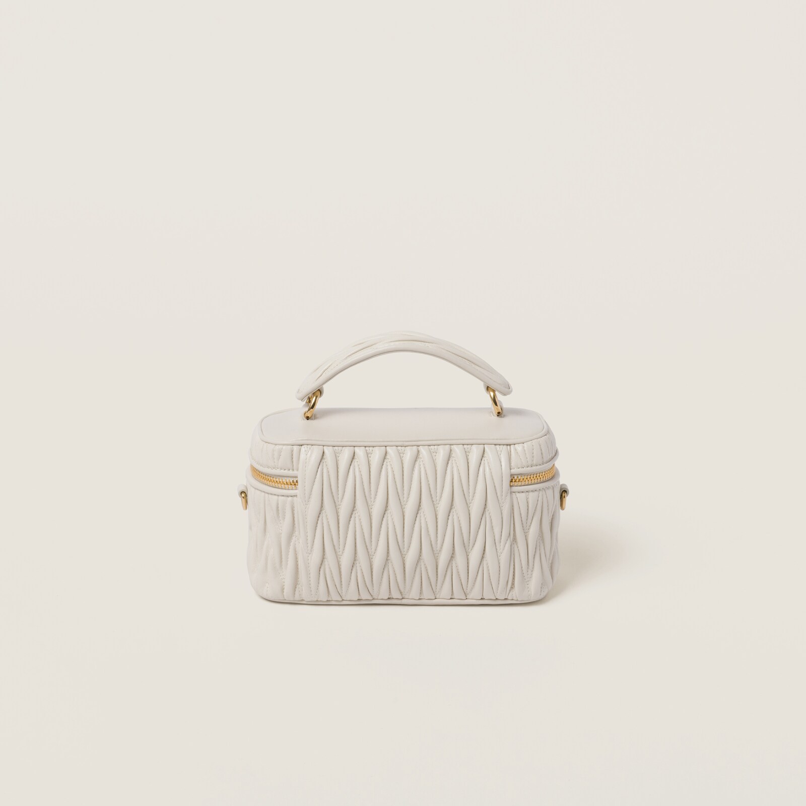 miu confidential matelassé nappa leather bag