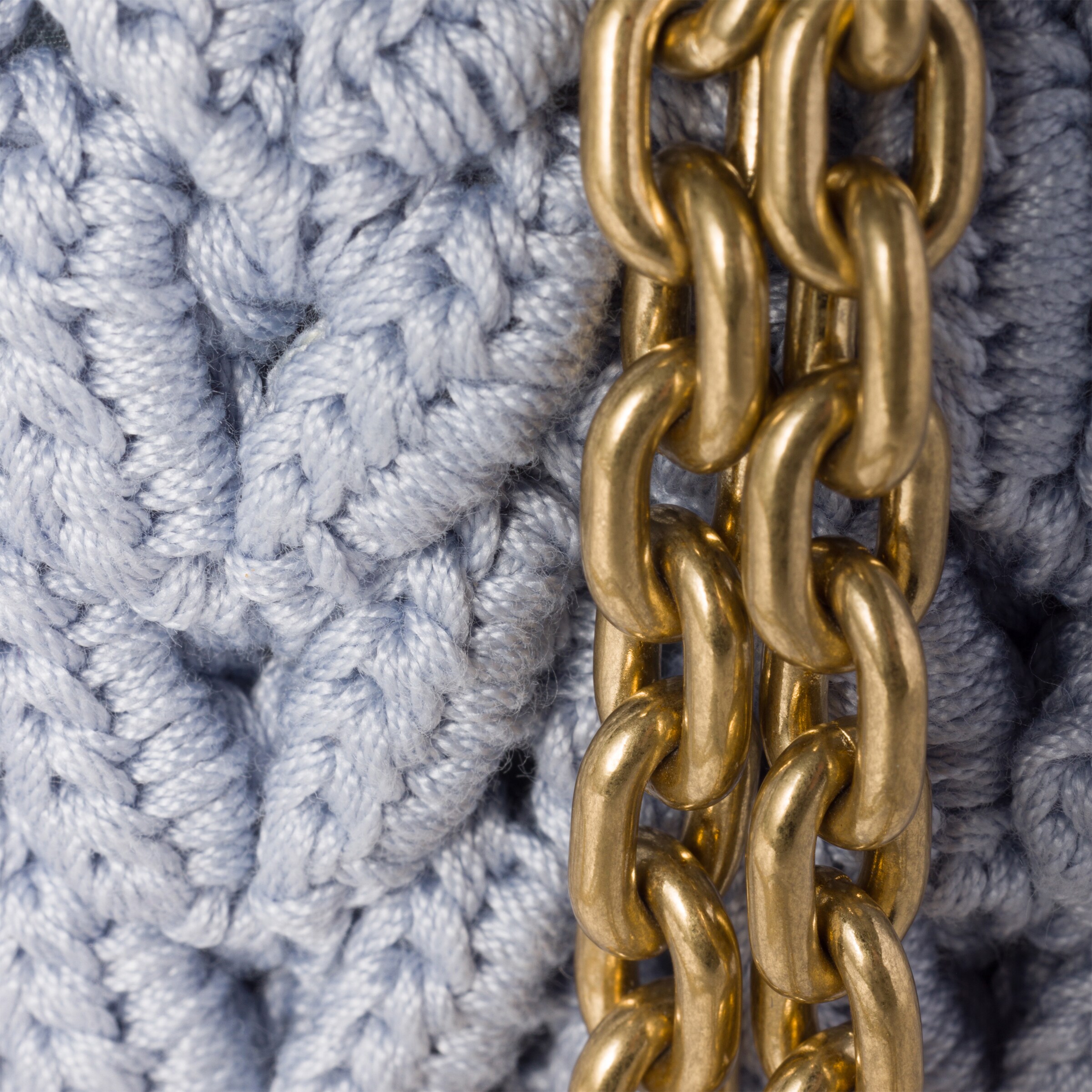 Cornflower Cotton Cable-knit Mini-bag | Miu Miu