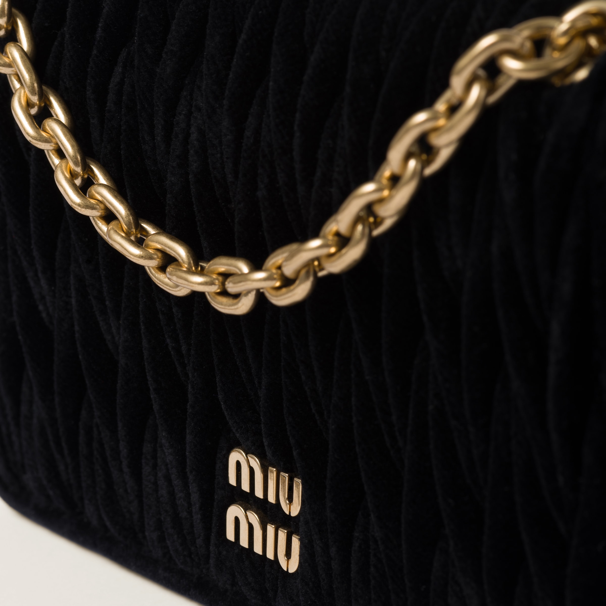Black Matelass Velvet Mini bag Miu Miu