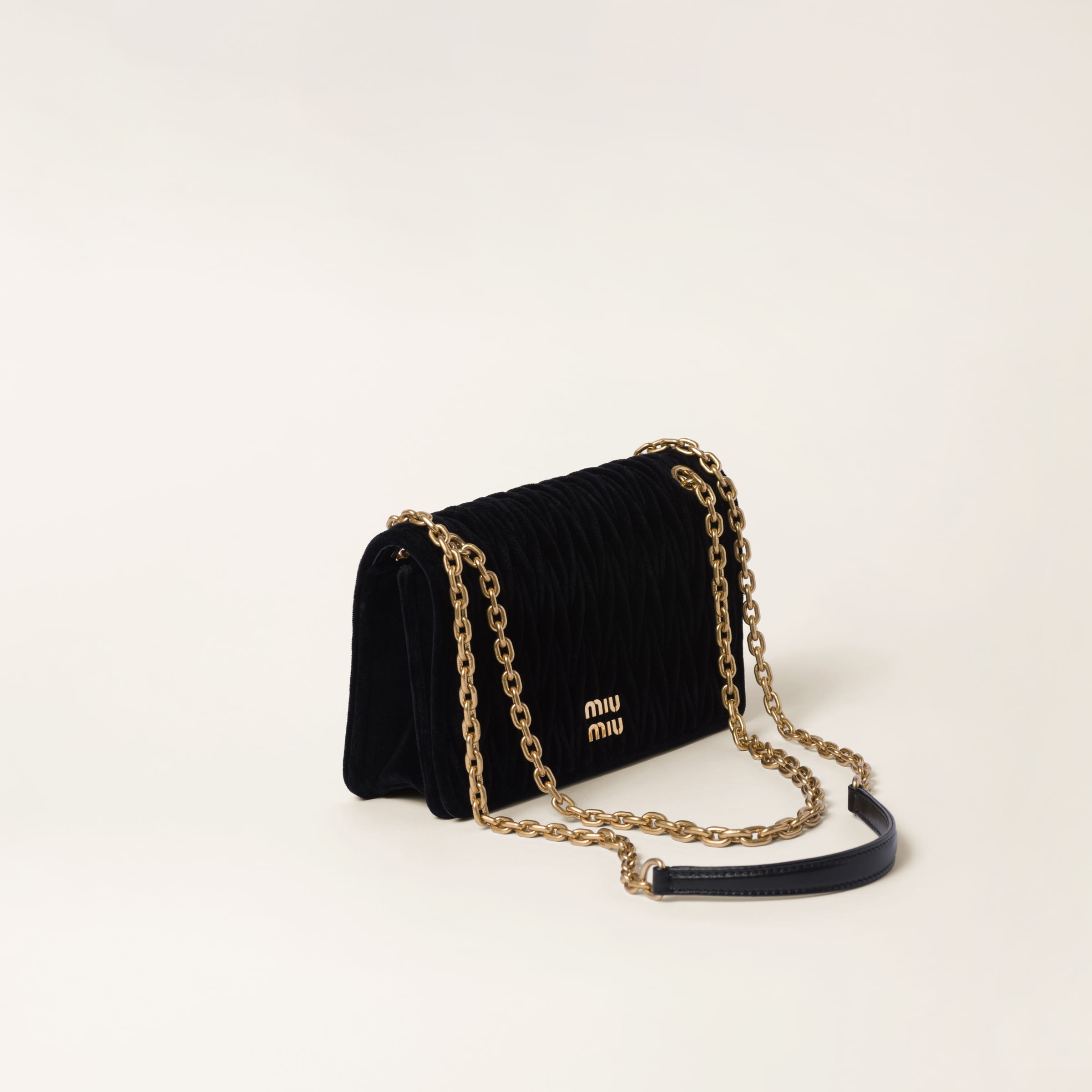 Black Matelass Velvet Mini bag Miu Miu