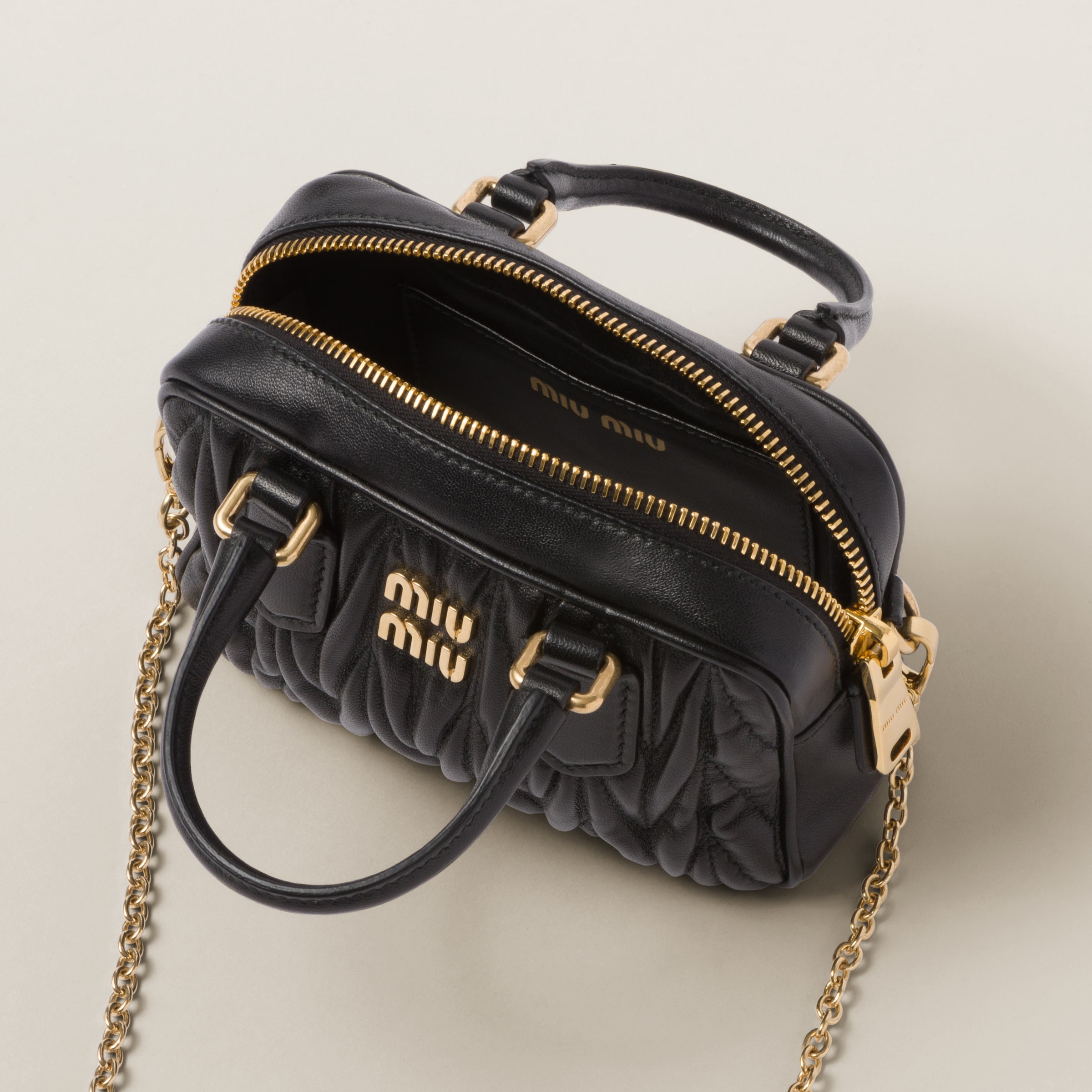 ARCADIE 23 BAG IN BLACK LAMBSKIN