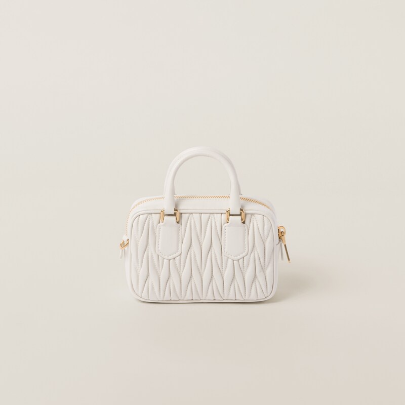 ARCADIE MATELASSÉ BAG 27 IN WHITE CALFSKIN GOLD HARDWARE