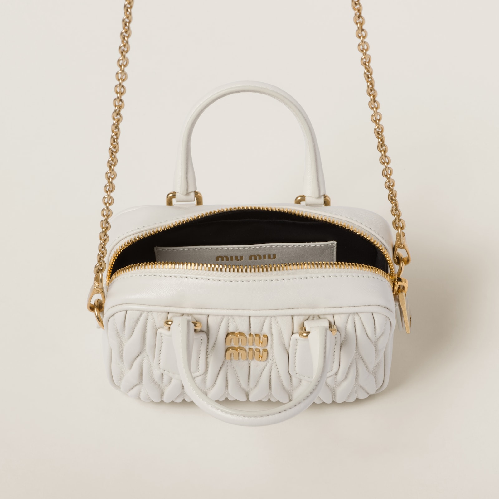 ARCADIE MATELASSÉ BAG 19 IN CERISE RED CALFSKIN GOLD HARDWARE