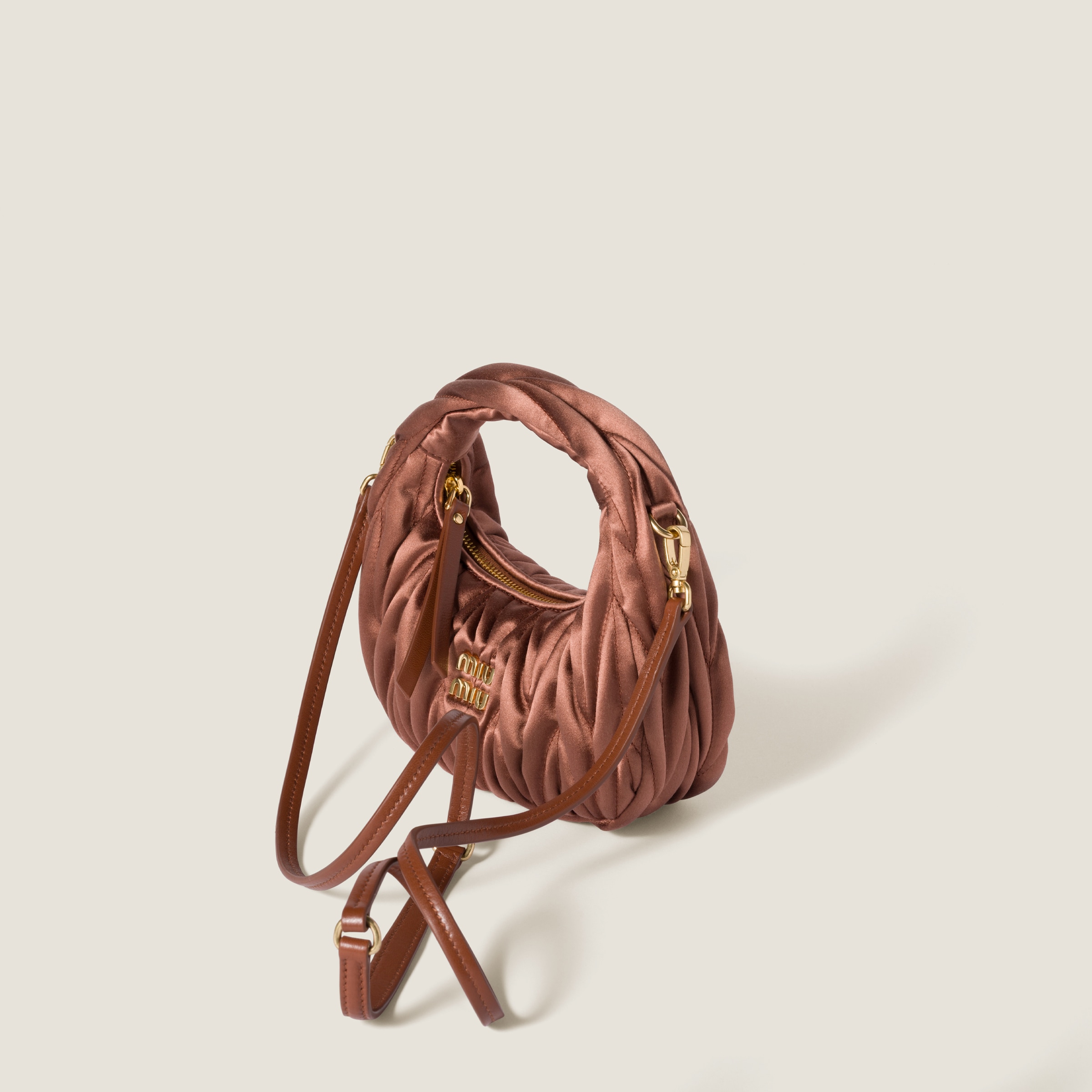 Miu Miu Wander Matelassé Satin Mini-bag