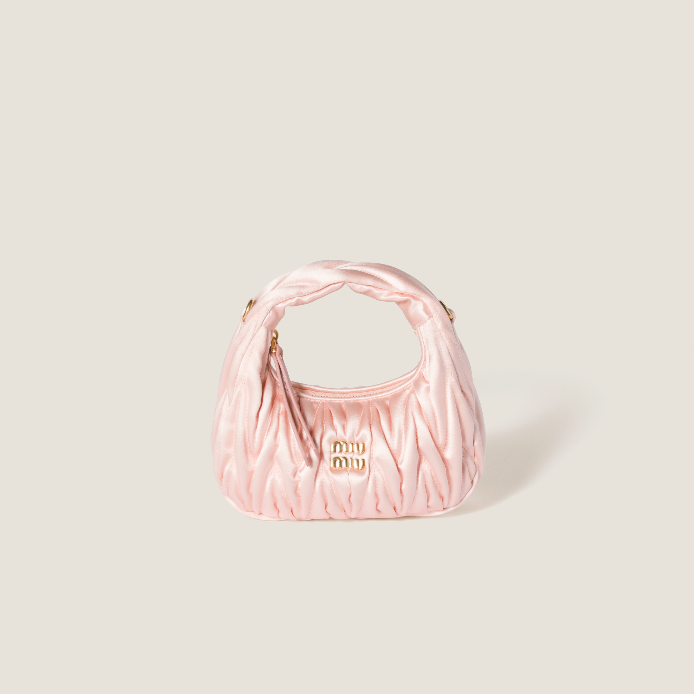 Orchid Pink Wander Matelassé Satin Mini-bag | Miu Miu Orchid Pink Wander Matelassé Satin Mini-bag | Miu Miu