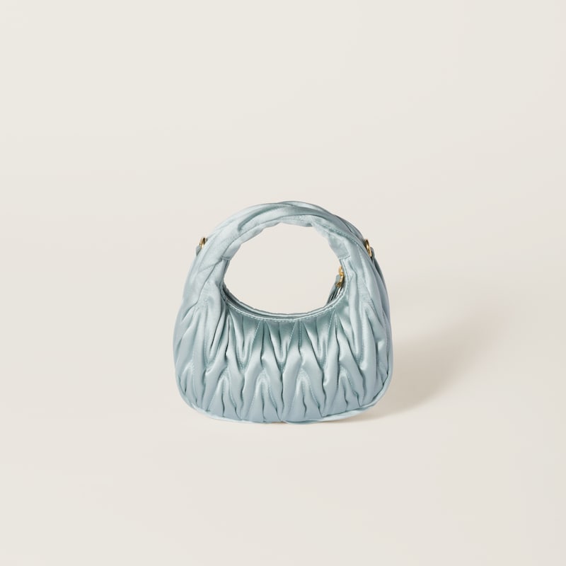 Wander matelassé satin mini-bag