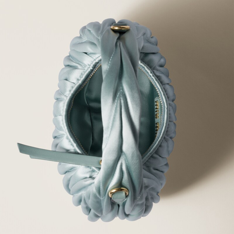 Wander matelassé satin mini-bag