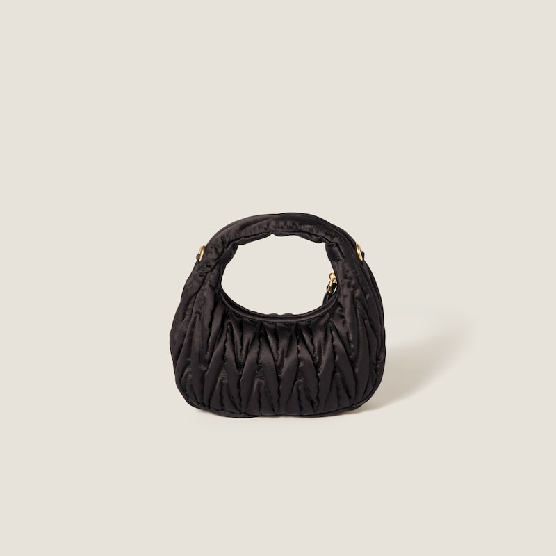 Wander matelassé silk mini-bag