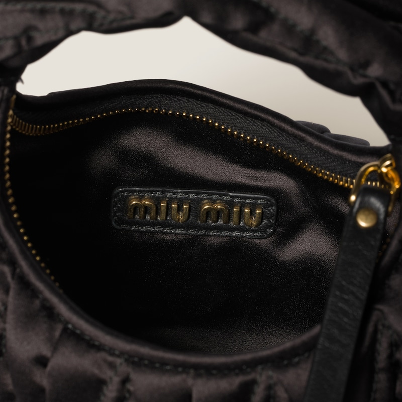 Wander matelassé silk mini-bag