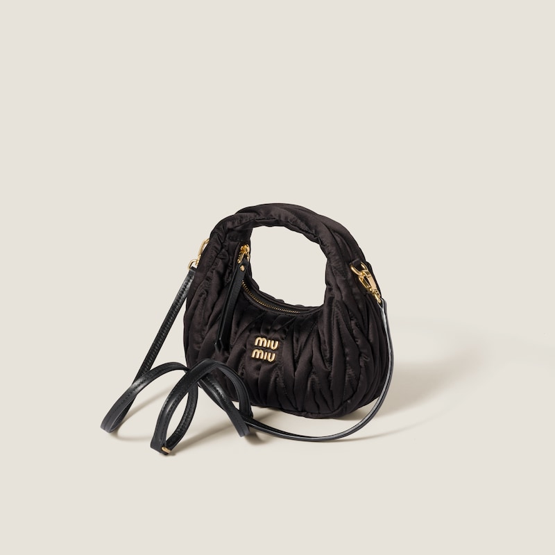 Wander matelassé silk mini-bag