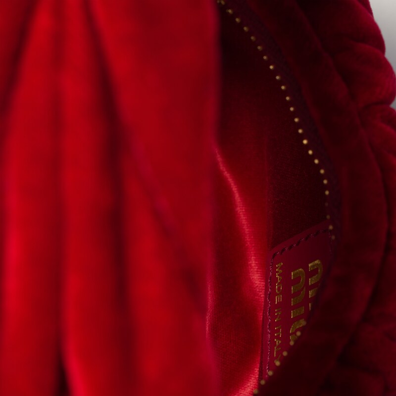 Wander matelassé velvet mini-bag