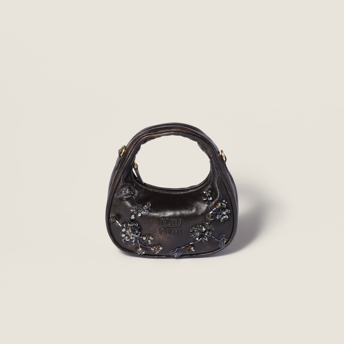 Wander embroidered leather mini-bag
