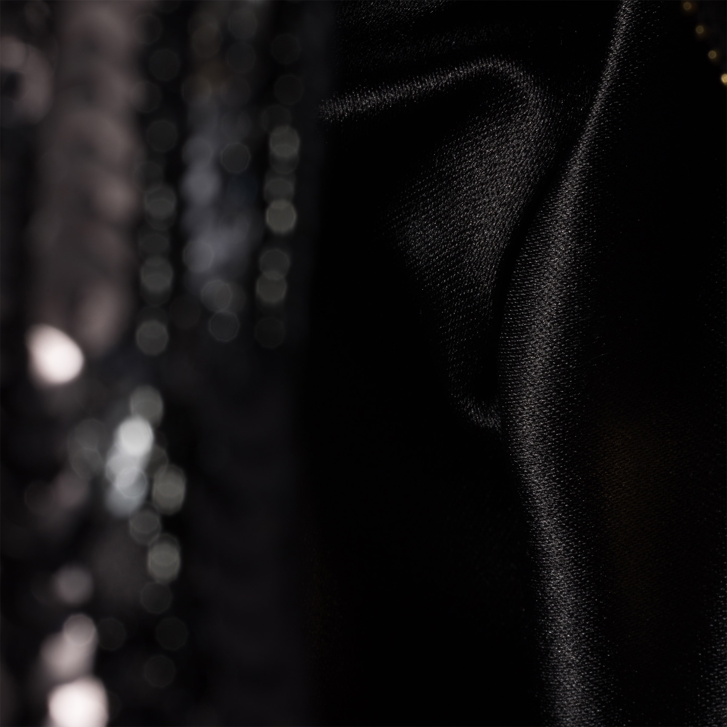 Black Wander Satin Mini-bag With Crystal And Sequin Fringe | Miu