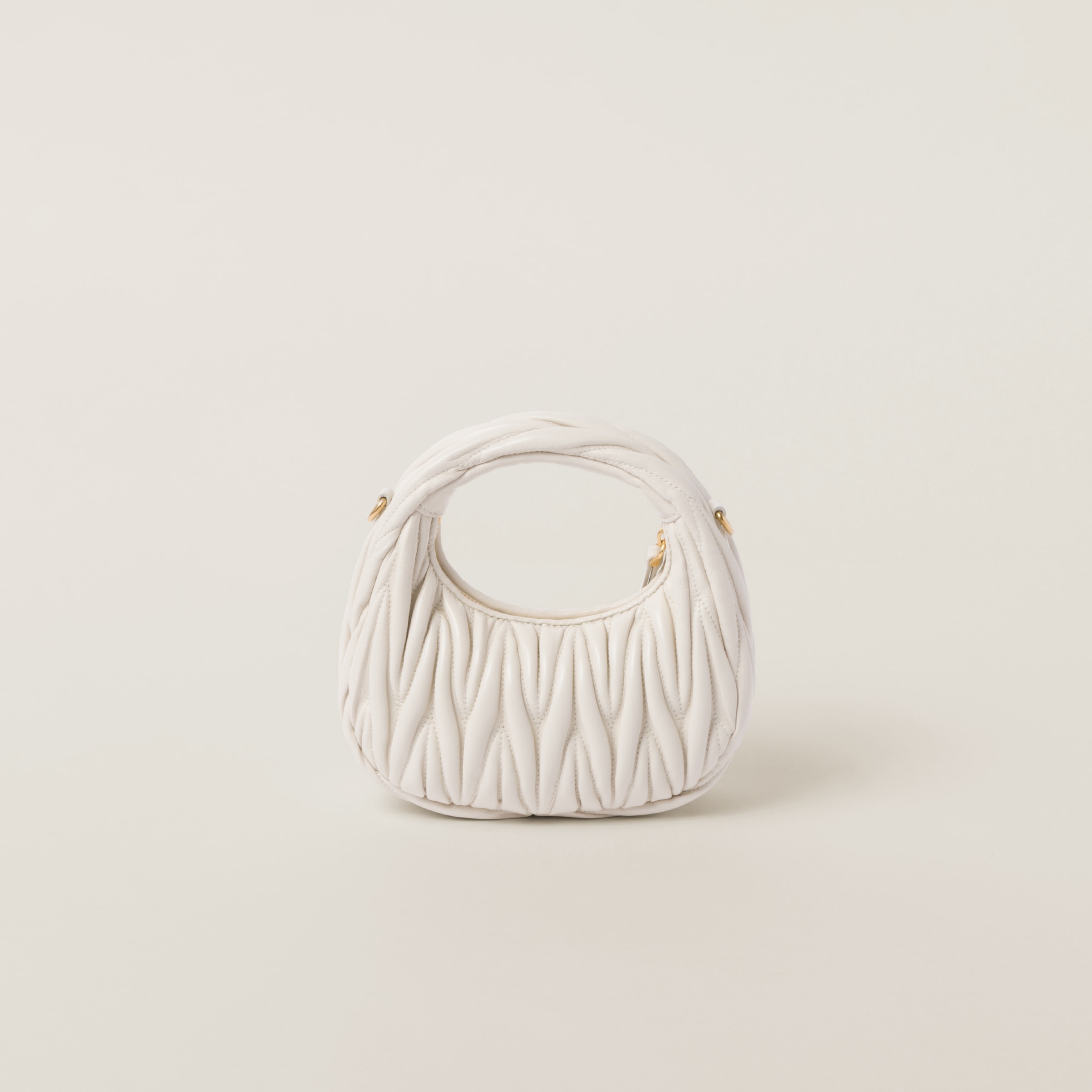 WANDER MATELASSÉ NAPPA MINI BAG 18 IN LIGHT PLUM LAMBSKIN
