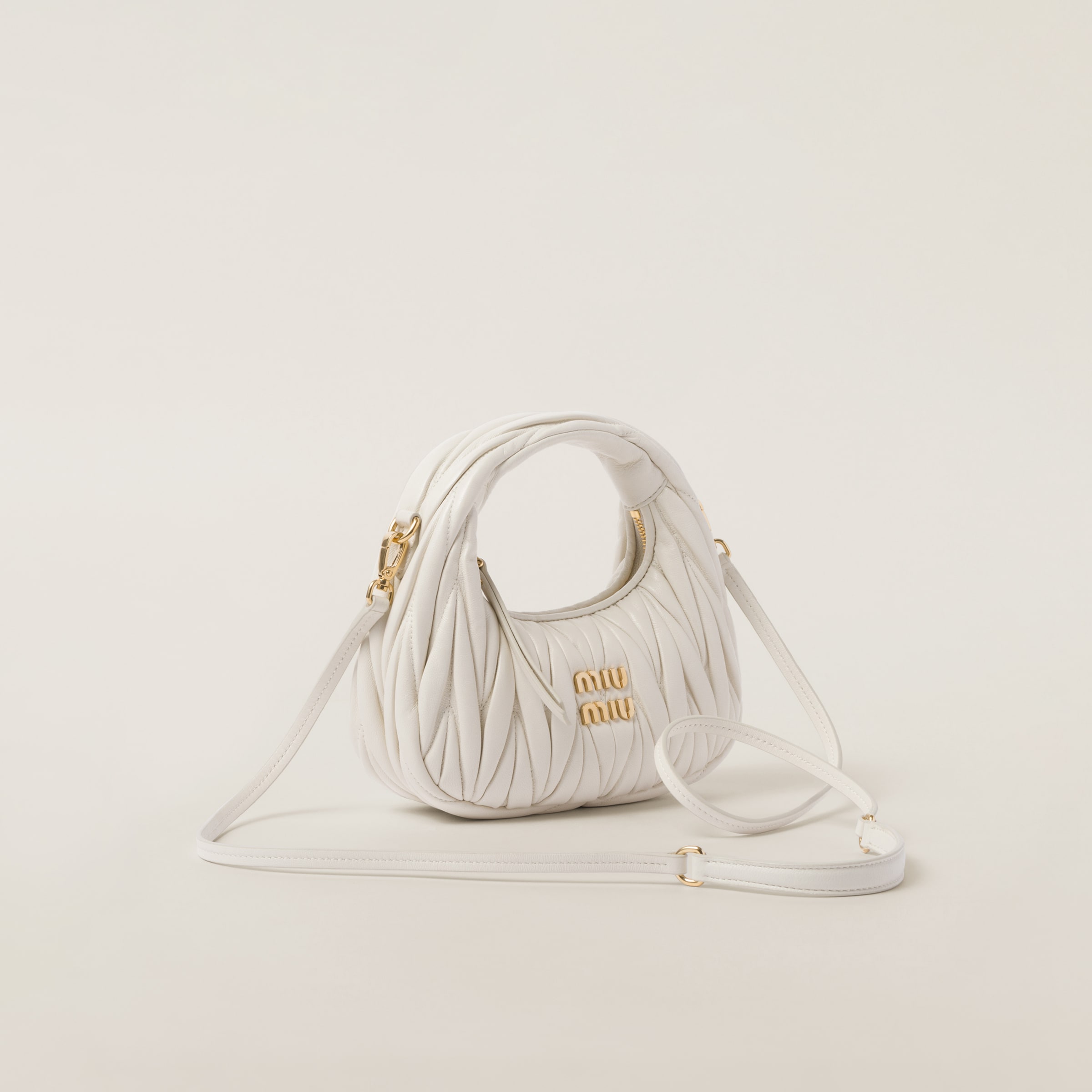 WANDER MATELASSÉ NAPPA MINI BAG 18 IN GOLDEN LAMBSKIN